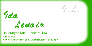 ida lenoir business card